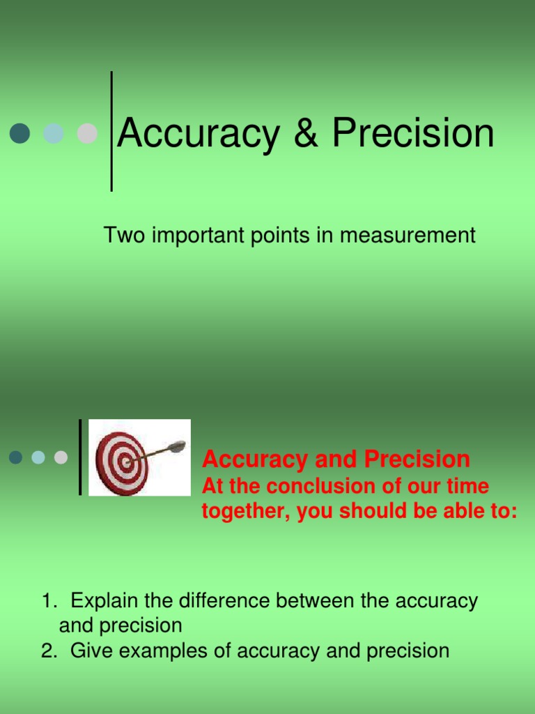 Understanding Accuracy and Precision | PDF | Accuracy And Precision ...