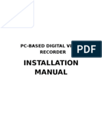 Installation Manual: Pc-Based Digital Video Recorder