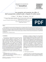 Photoluminescence Properties and Quantum Size Effect of ZnO Nanoparticles Confined Inside a Faujasite X Zeolite Matrix