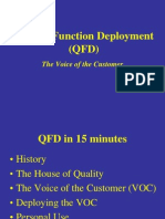 Quality Function Deployment (QFD) : The Voice of The Customer