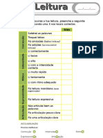 Auto avaliação leitura