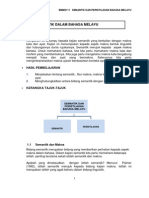 Isi Pelajaran Semantik Dan Peristilhan Bahasa Melayu Psgr Bmm3111