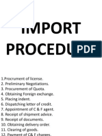 Import Procedure (1)