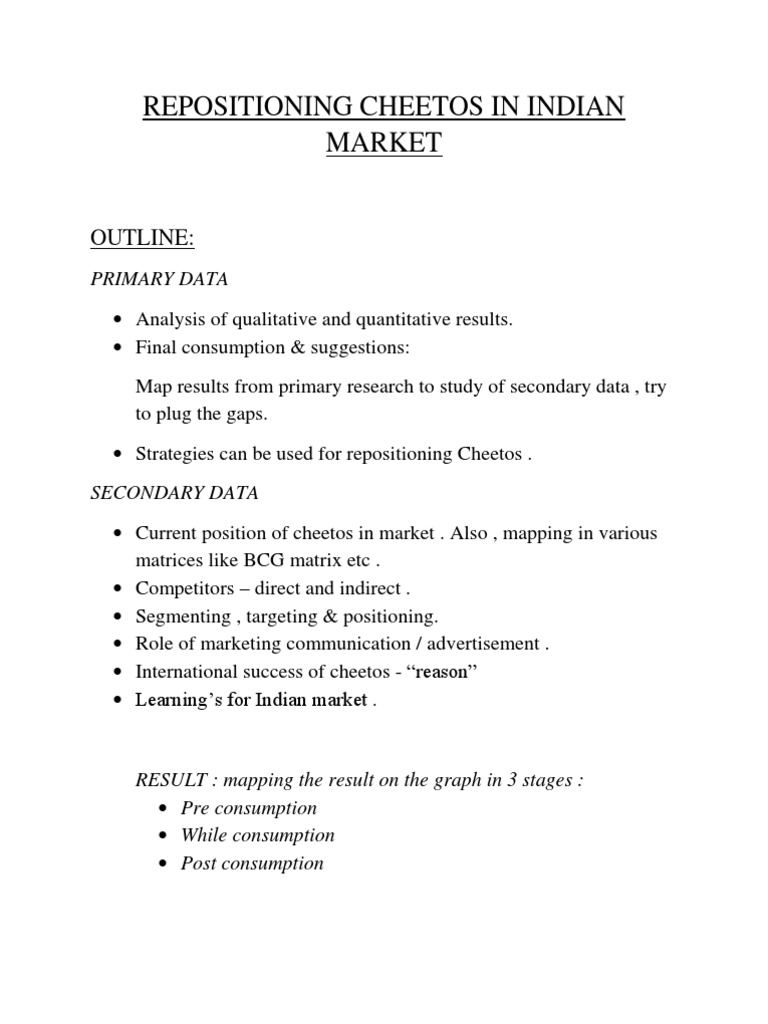 Cheetos Repositioning in India | PDF | Foods | Food Industry