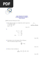 Amc Warm-Up Paper Intermediate Paper 7 Solutions: 2009 Australian Mathematics Trust