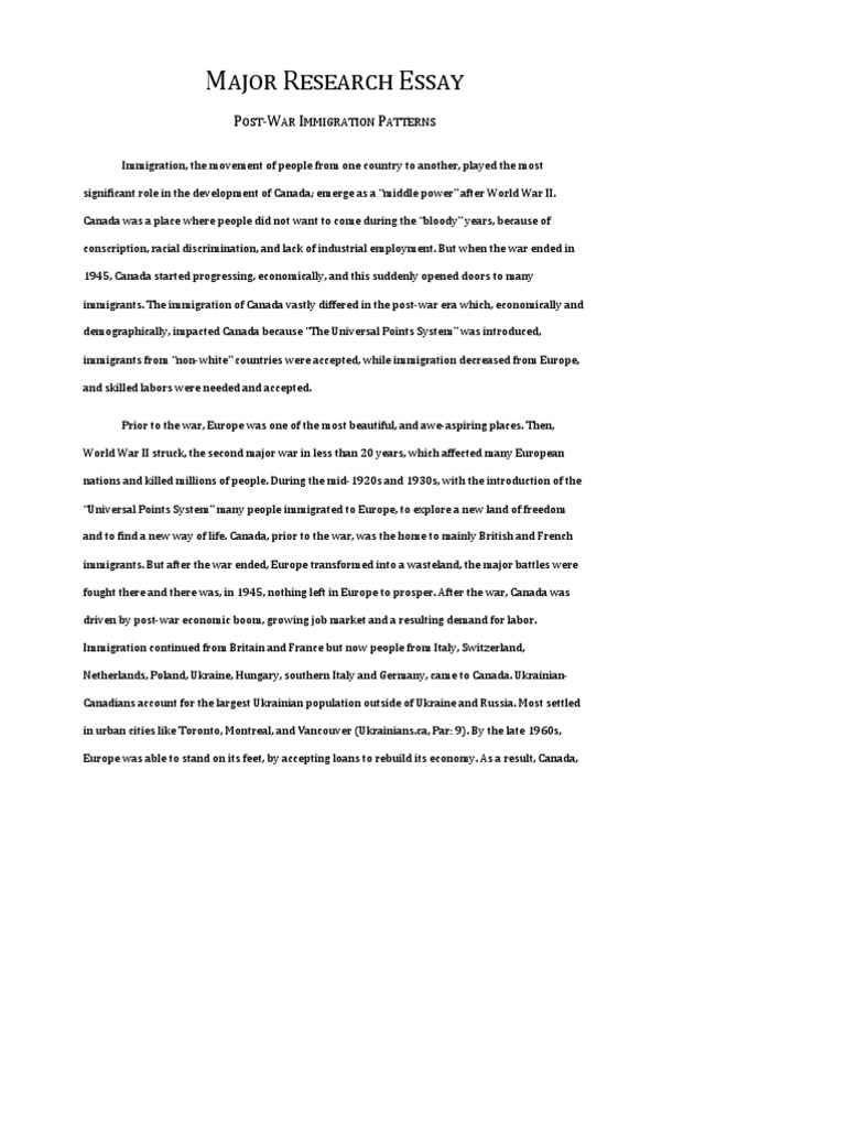 immigration essay