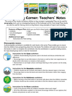 Geography Corner: Teachers' Notes: Photocopiable Masters