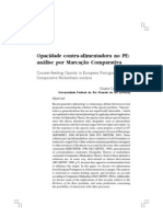 Opacidade Contra-Alimentadora No PE: Análise Por Marcação Comparativa