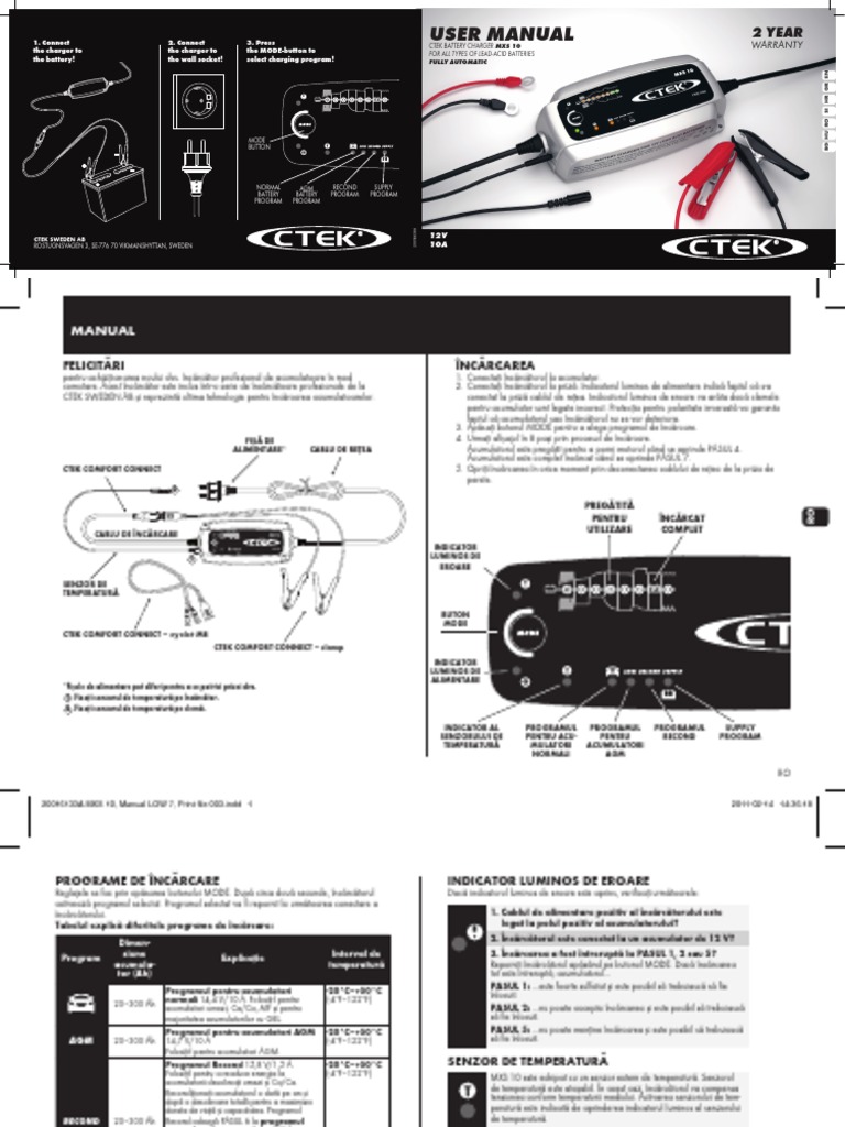 Manual CTEK Mxs 10_ro
