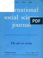 International Social Science Journal, The Arts in Society, Unesco, 1968 Vol 20 No 4