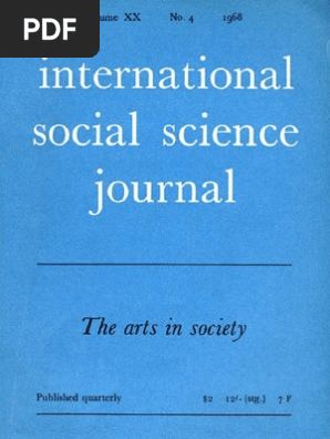International Social Science Journal The Arts In Society Unesco