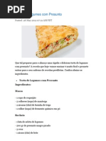 Torta de Legumes Com Presunto