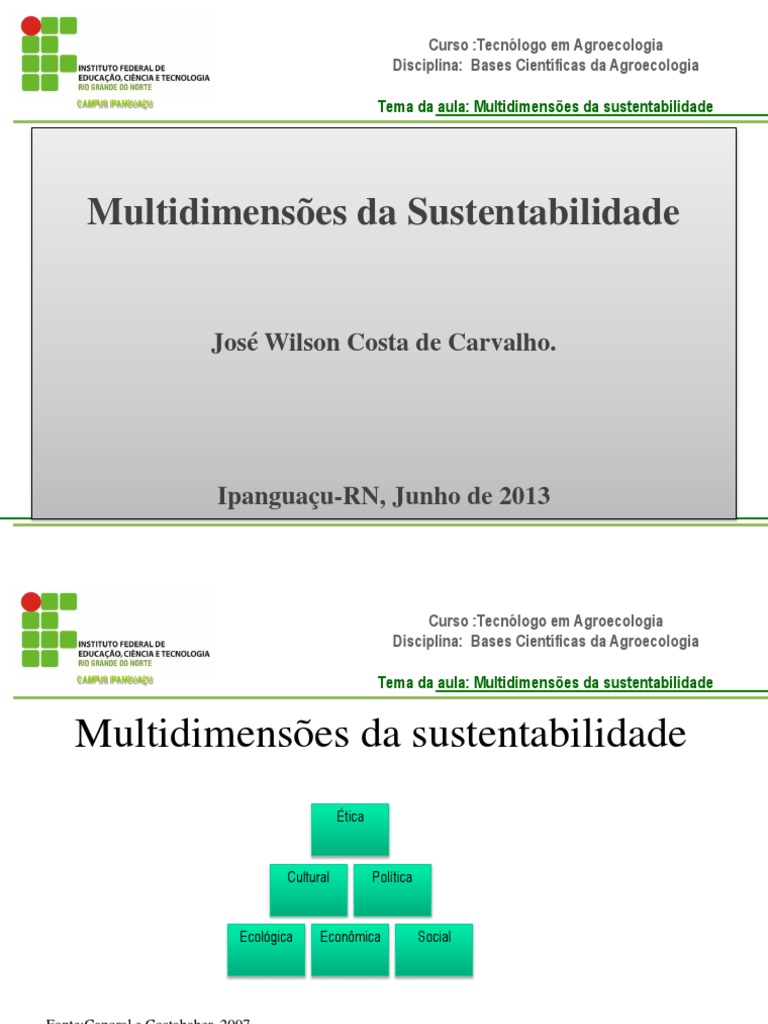 As Multidimensões da Sustentabilidade: Uma Análise das suas Dimensões ...