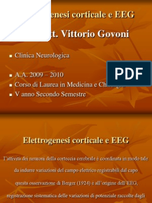 Elettrogenesi Corticale e EEG | PDF