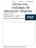 Prueba de E. R. 4º Unidad