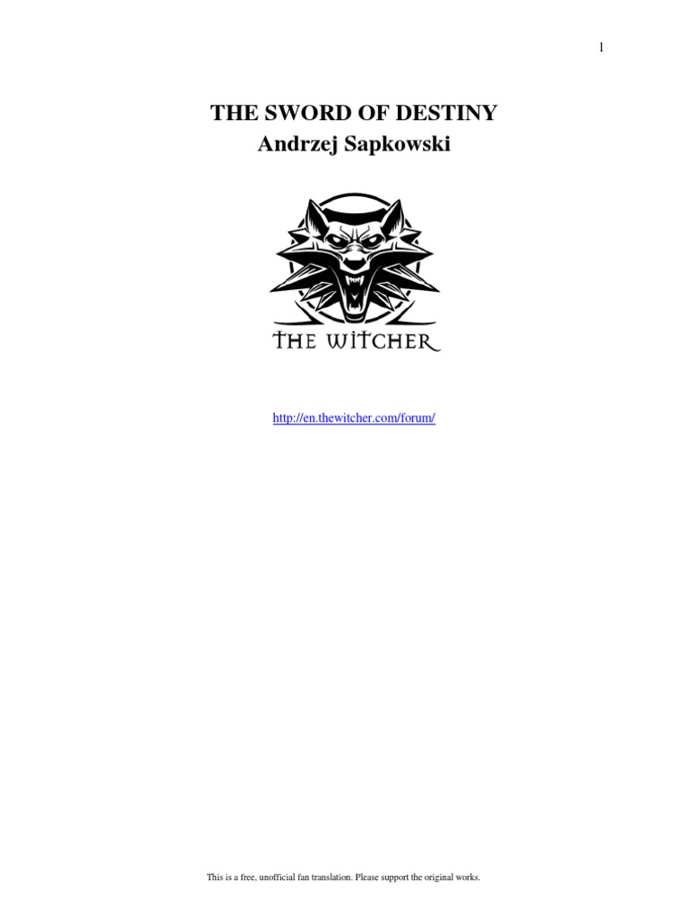 Andrzej Sapkowski The Sword Of Destiny