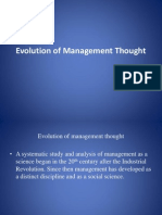 Evolution of Management Thought