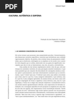SAPIR, Edward - Cultura Autentica e Espúria