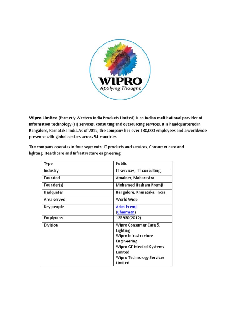 Wipro Limited (3) Technology Economies