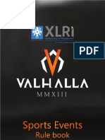 Valhalla Sports Rule Book
