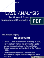 Mckinsey & company managing knowledge and learning case study ppt