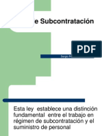 Ley de Subcontratacion 250310