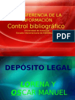 Versión 5 Depósito Legal Transferencia D Ela Información, Control Bibliografico