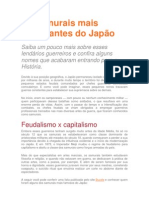 Os Samurais Mais Importantes Do Japão