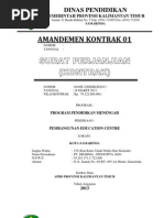 Contoh Adendum Kontrak (Pekerjaan Tambah Kurang)