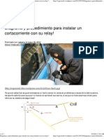 Diagrama y Procedimiento Para Instalar Un Cortacorriente Con Su Relay!