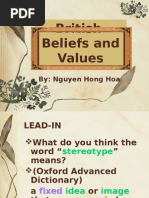 Download British Beliefs and Values - Version 2 by Thanh Hien SN15812463 doc pdf