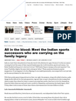 All in The Blood - Meet The Indian Sports Successors Who Are Carrying On The Family Legacy - North, News - India Today PDF