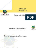 English BM003-4-0: Revising & Editing Essays
