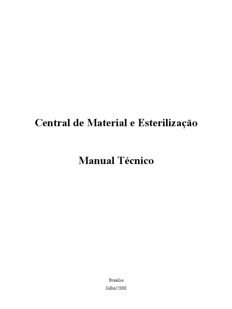 Manual Tec Nico C Me | PDF | Esterilização (Microbiologia) | Desinfetante