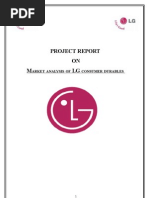 Project Report ON M LG: Arket Analysis OF Consumer Durables