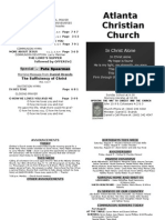 August 4, 2013 Church Bulletin