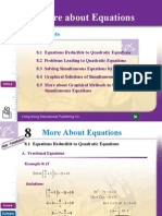 Chapter 8 More About Equations
