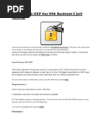 How To Crack WEP Key With Backtrack 5