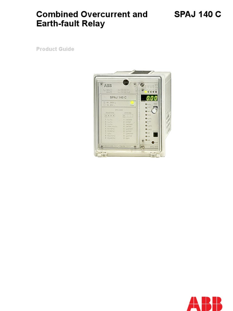 SPAJ 140 C Relay Product Guide | PDF | Relay | Power Supply