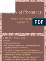 History of Phonetics