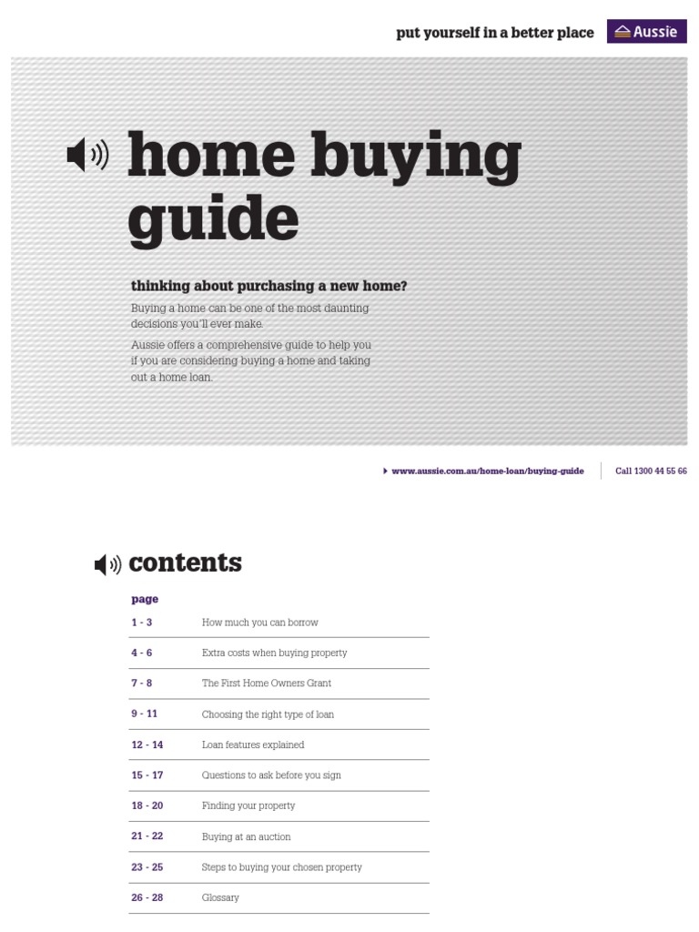 Aussie Home Buying Guide PDF Loans Mortgage Loan