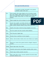 Adjetivos y Sustantivos para Describir Personas