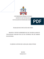 PROJETO E TESTES EXPERIMENTAIS DE UM REGULADOR DE VELOCIDADE BASEADO EM LEI DE CONTROLE PID DE ORDEM FRACIONÁRIA.(Versão_Ebah).pdf