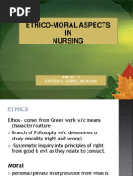 Ethico-Moral Aspects of Nursing