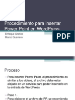 Procedimiento para Insertar Power Point en Wordpress