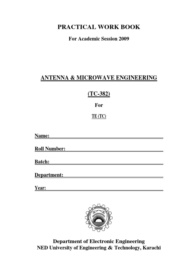 Antenna and Microwave Lab Manual 2009 PDF Antenna (Radio) Radio