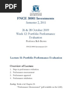FNCE 30001 Week 12 Portfolio Performance Evaluation