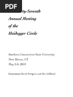 Heidegger Circle 2013 Proceedings