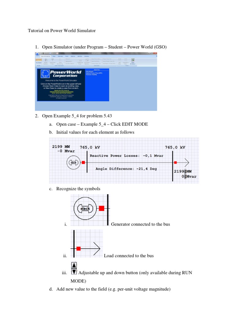 Power World Simulator Tutorial Guide | PDF