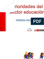 Prioridades Del Sector Educacion